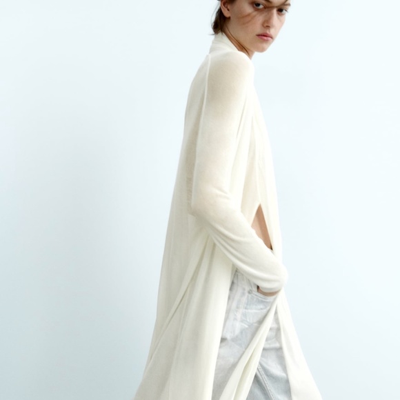 Zara limited edition kitted wrap over cardigan - Picture 3 of 8